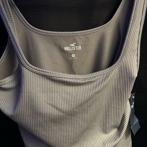 Hollister Gray Ribbed Bra